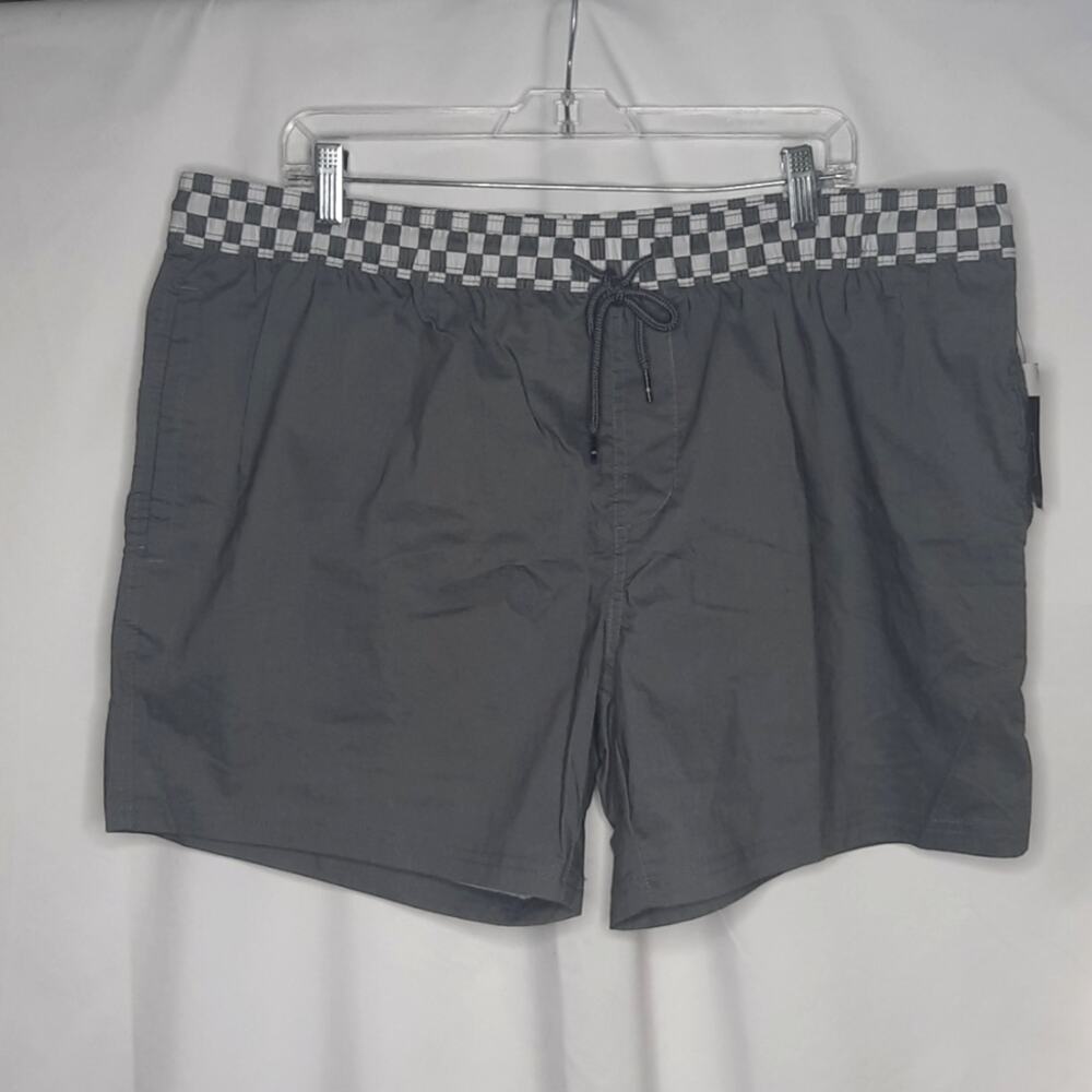 Original Use Men's Swim Trunks Gray/Checkerboard XL